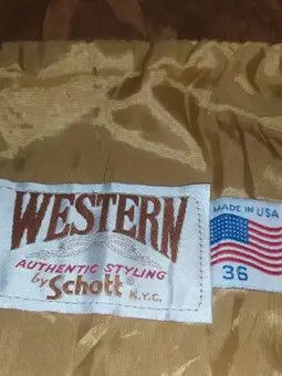 HOLLYWOOD RANCH MARKET × Schott SCHOTT NYC WESTERN AUTHENTIC LEATHER SUEDE FRINGE JACKET Size US S / EU 44-46 / 1 - 2 Thumbnail