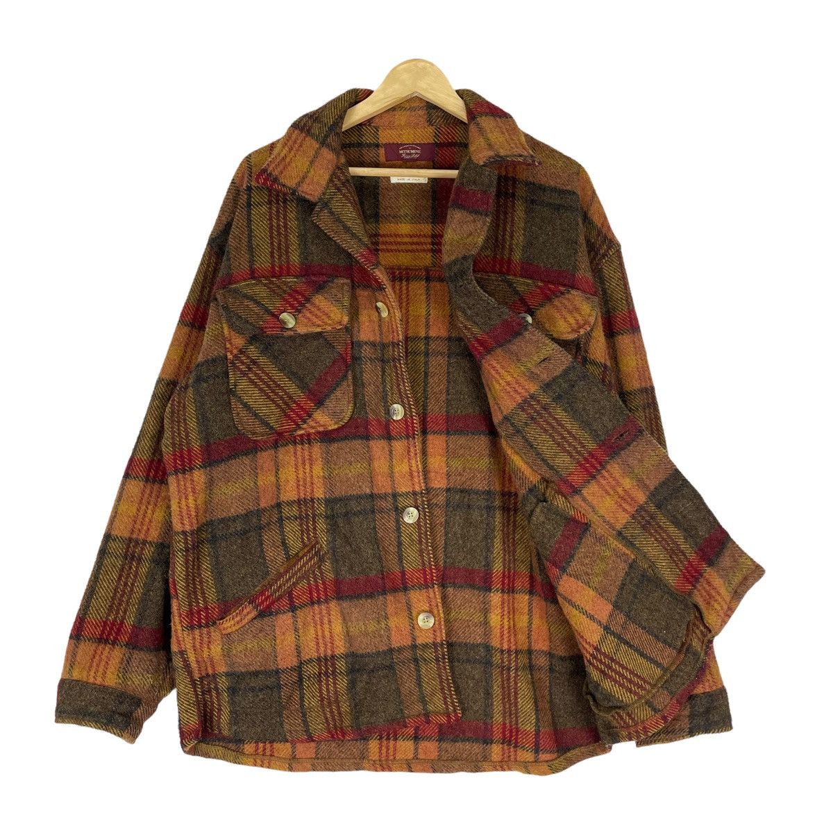 Flannel ⚡️MITSUMINE PLAIDS TARTAN WOOL FLANEL SHIRT Size US L / EU 52-54 / 3 - 2 Thumbnail