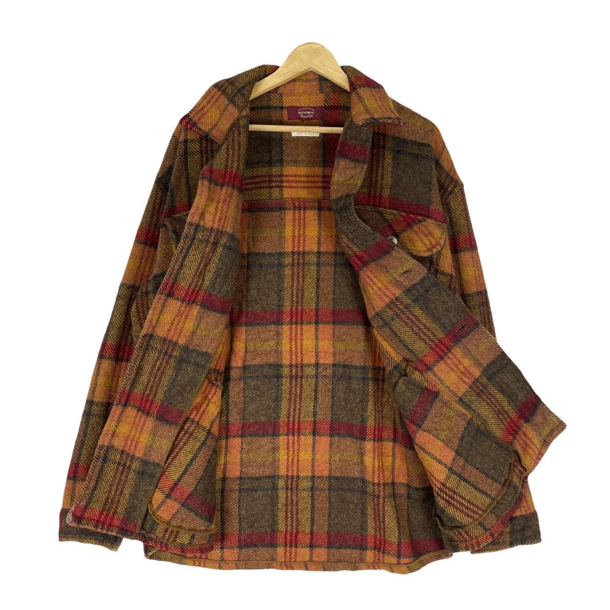 Flannel ⚡️MITSUMINE PLAIDS TARTAN WOOL FLANEL SHIRT Size US L / EU 52-54 / 3 - 7 Thumbnail