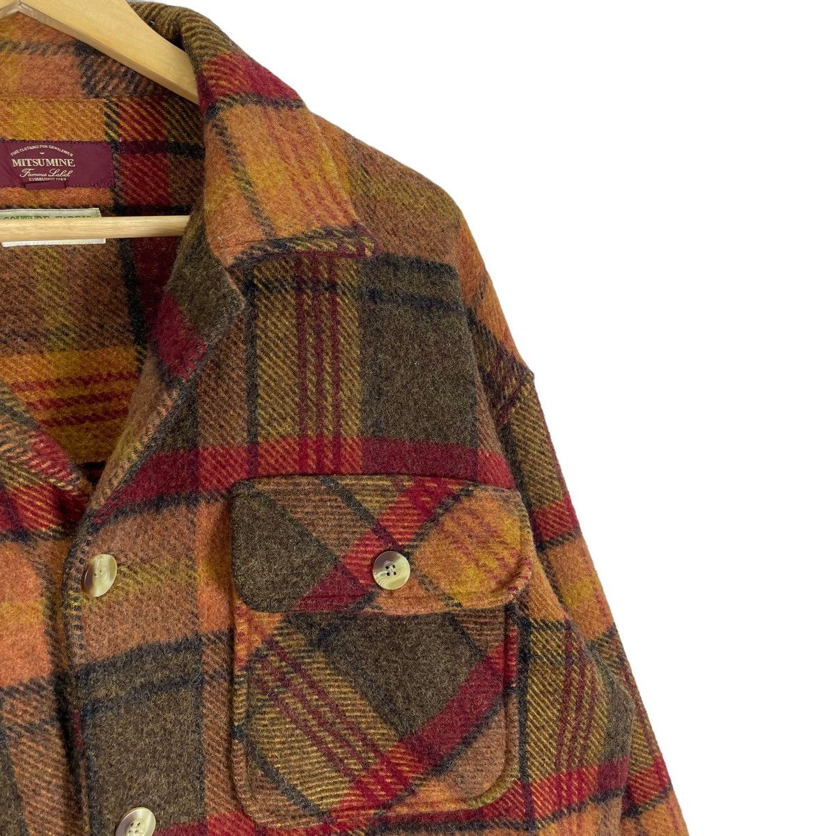 Flannel ⚡️MITSUMINE PLAIDS TARTAN WOOL FLANEL SHIRT Size US L / EU 52-54 / 3 - 5 Thumbnail