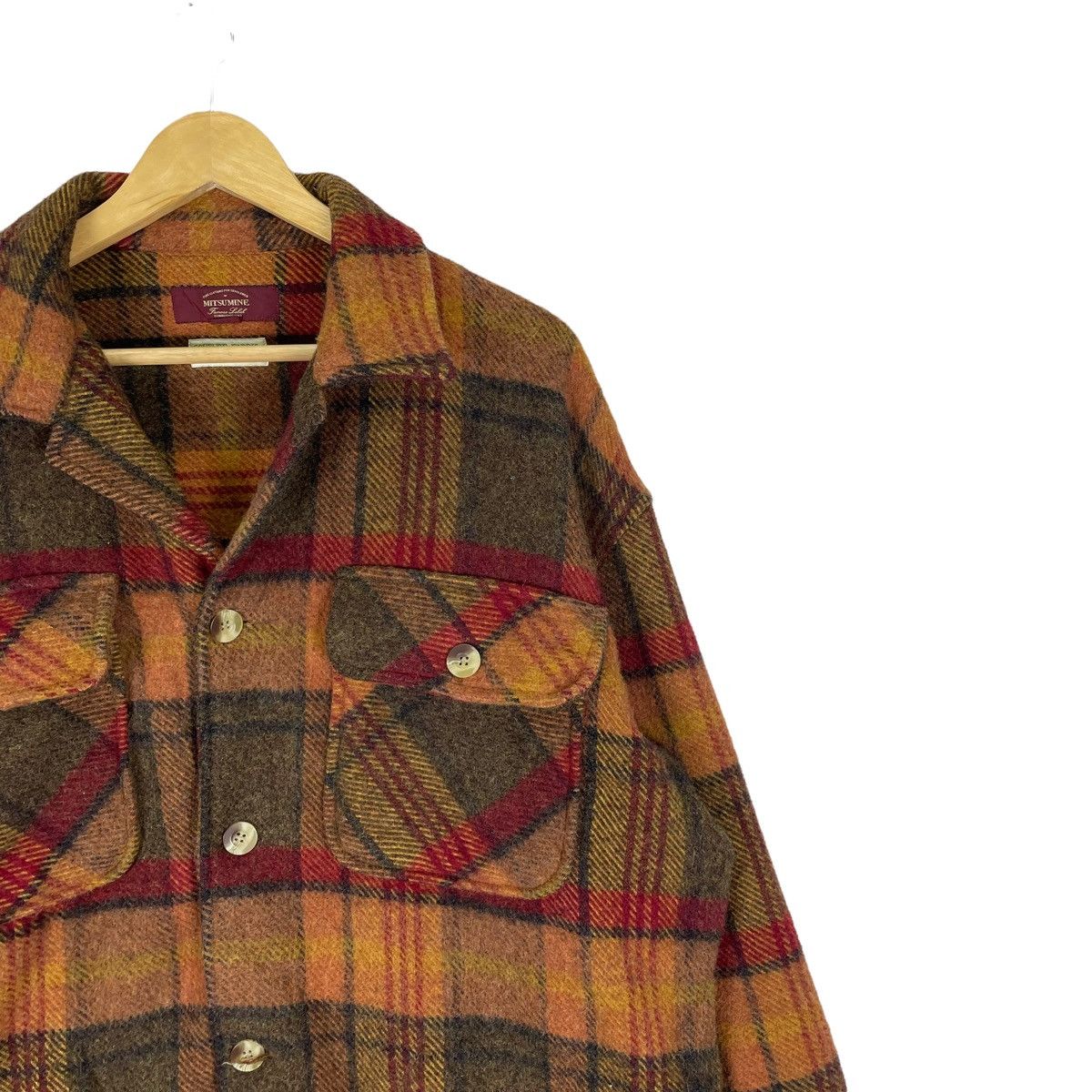 Flannel ⚡️MITSUMINE PLAIDS TARTAN WOOL FLANEL SHIRT Size US L / EU 52-54 / 3 - 4 Thumbnail