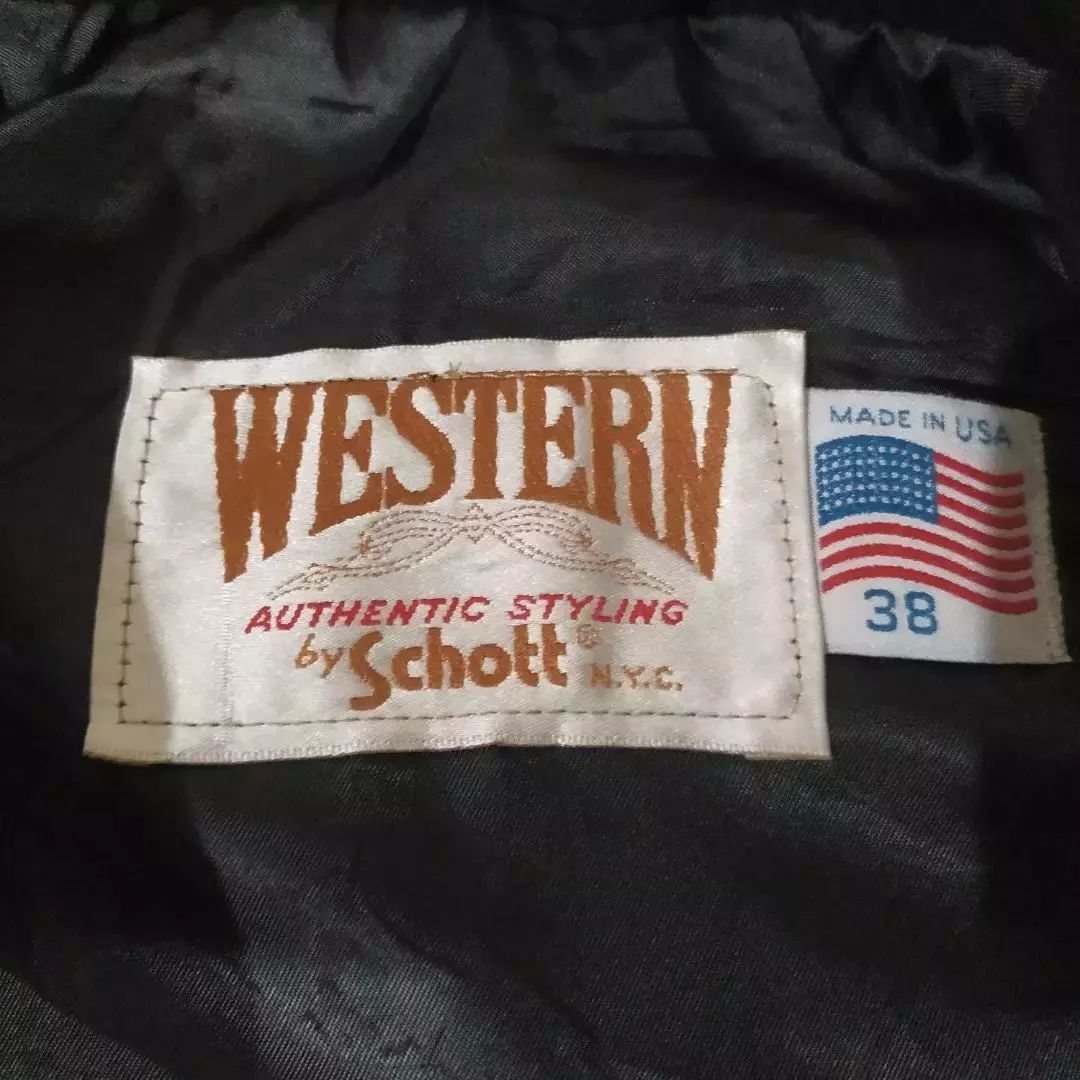 HOLLYWOOD RANCH MARKET × Schott SCHOTT NYC WESTERN AUTHENTIC LEATHER SUEDE FRINGE JACKET Size US M / EU 48-50 / 2 - 2 Thumbnail