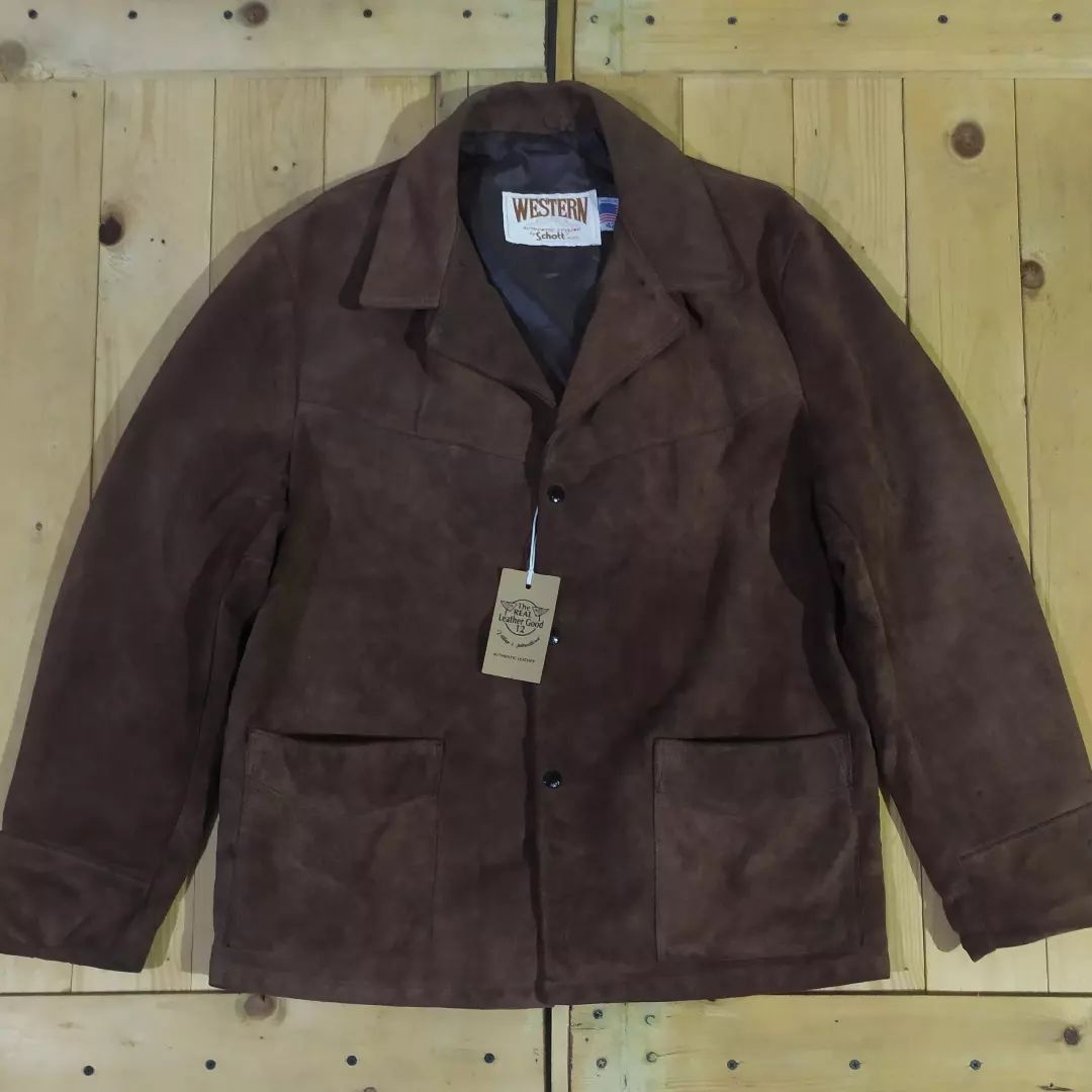 HOLLYWOOD RANCH MARKET × Schott SCHOTT NYC WESTERN AUTHENTIC LEATHER SUEDE FRINGE JACKET Size US XL / EU 56 / 4 - 1 Thumbnail