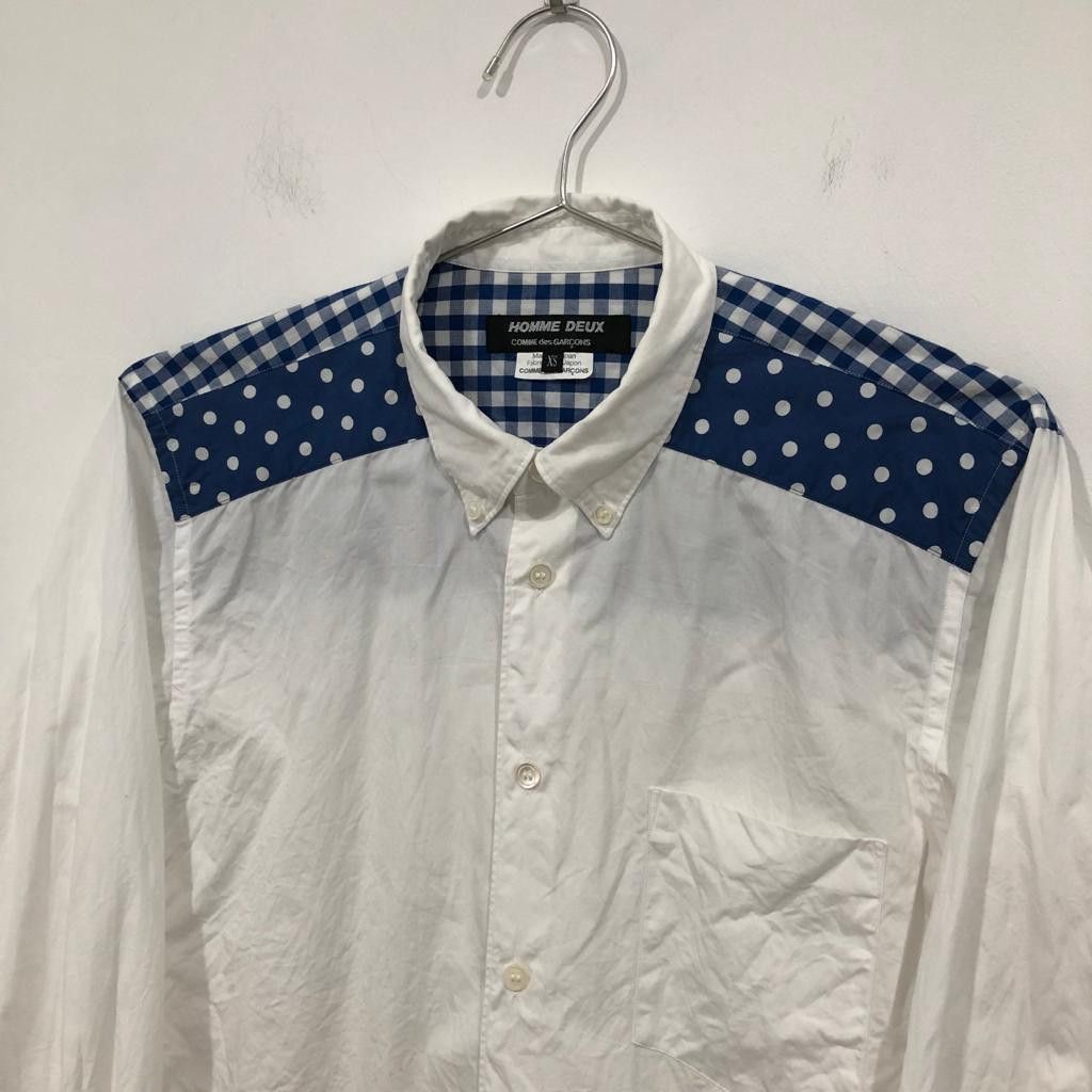 Comme des Garcons AD2013 CDG Homme Deux Polkadot Shirt Size US XS / EU 42 / 0 - 2 Thumbnail