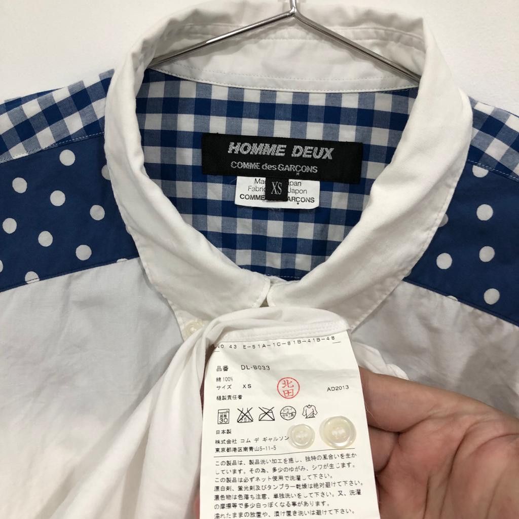 Comme des Garcons AD2013 CDG Homme Deux Polkadot Shirt Size US XS / EU 42 / 0 - 7 Thumbnail