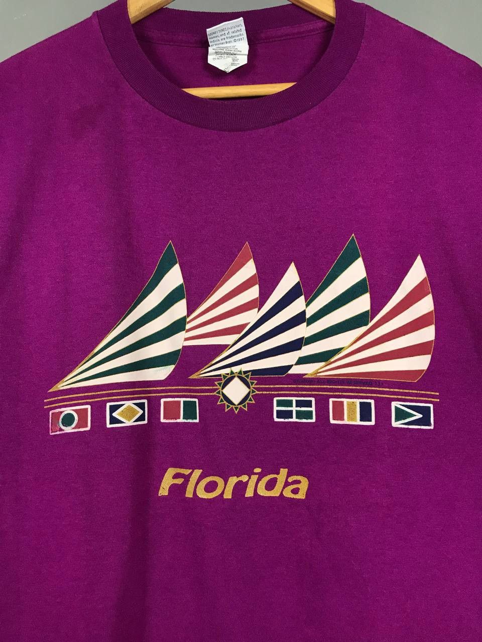 Vintage × Warner Bros Looney tunes Florida 1997 Warner Bros American vintage tee Size US L / EU 52-54 / 3 - 3 Thumbnail
