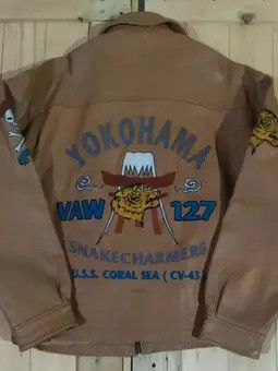 Avirex AVIREX AUTHENTIC LEATHER YOKOHAMA U.S.S CORAL (CV43) JACKET Size US L / EU 52-54 / 3 - 9 Thumbnail