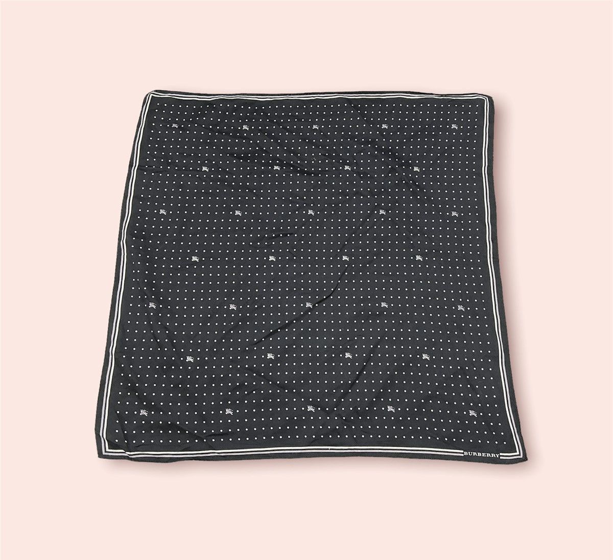 Burberry × Designer × Vintage BURBERRY POLKADOT MONOGRAM BANDANA/POCKET SQUARE Size ONE SIZE - 10 Thumbnail