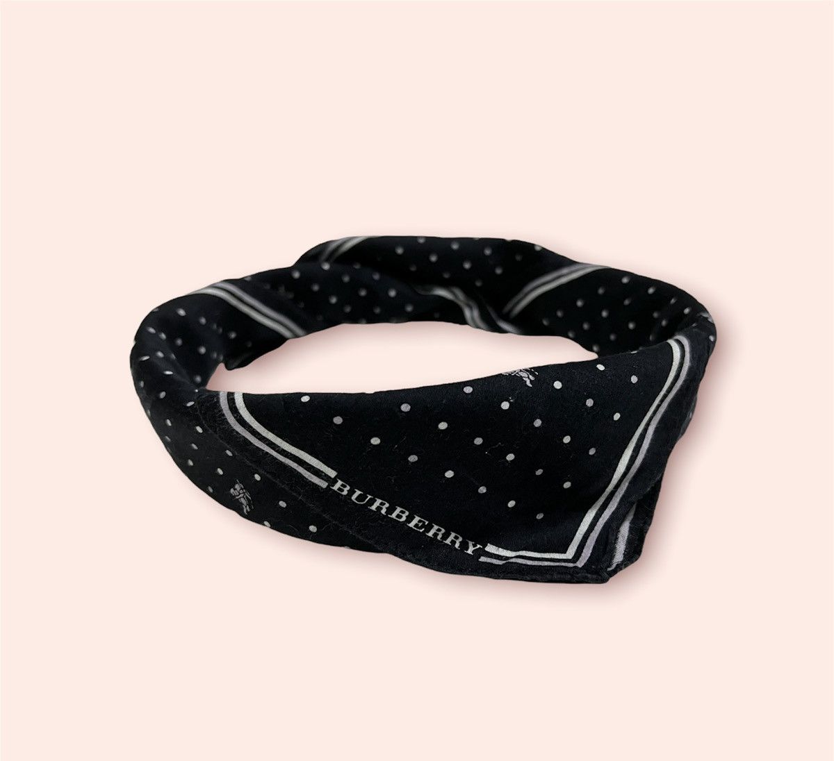 Burberry × Designer × Vintage BURBERRY POLKADOT MONOGRAM BANDANA/POCKET SQUARE Size ONE SIZE - 3 Thumbnail
