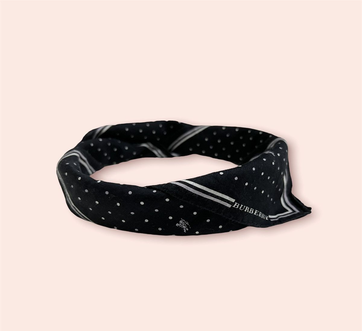 Burberry × Designer × Vintage BURBERRY POLKADOT MONOGRAM BANDANA/POCKET SQUARE Size ONE SIZE - 6 Thumbnail