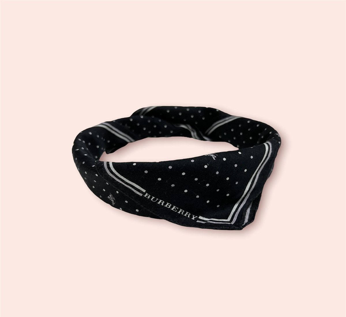 Burberry × Designer × Vintage BURBERRY POLKADOT MONOGRAM BANDANA/POCKET SQUARE Size ONE SIZE - 1 Thumbnail