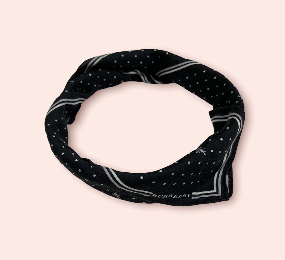 Burberry × Designer × Vintage BURBERRY POLKADOT MONOGRAM BANDANA/POCKET SQUARE Size ONE SIZE - 5 Thumbnail