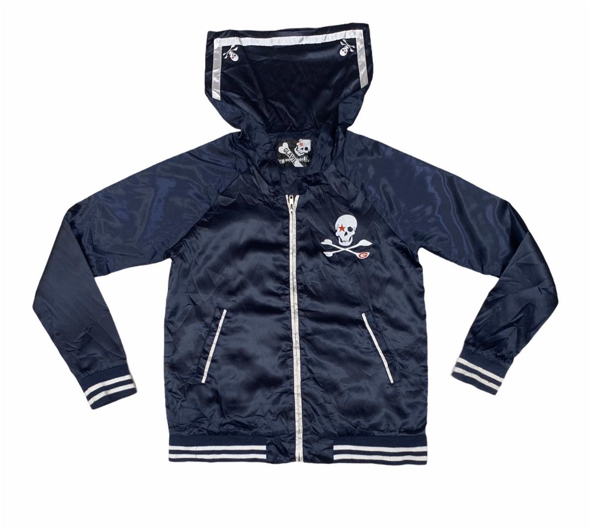 Japanese Brand Nylon Light Jackets GLAVIL With Skulls Design Size US M / EU 48-50 / 2 - 1 Thumbnail