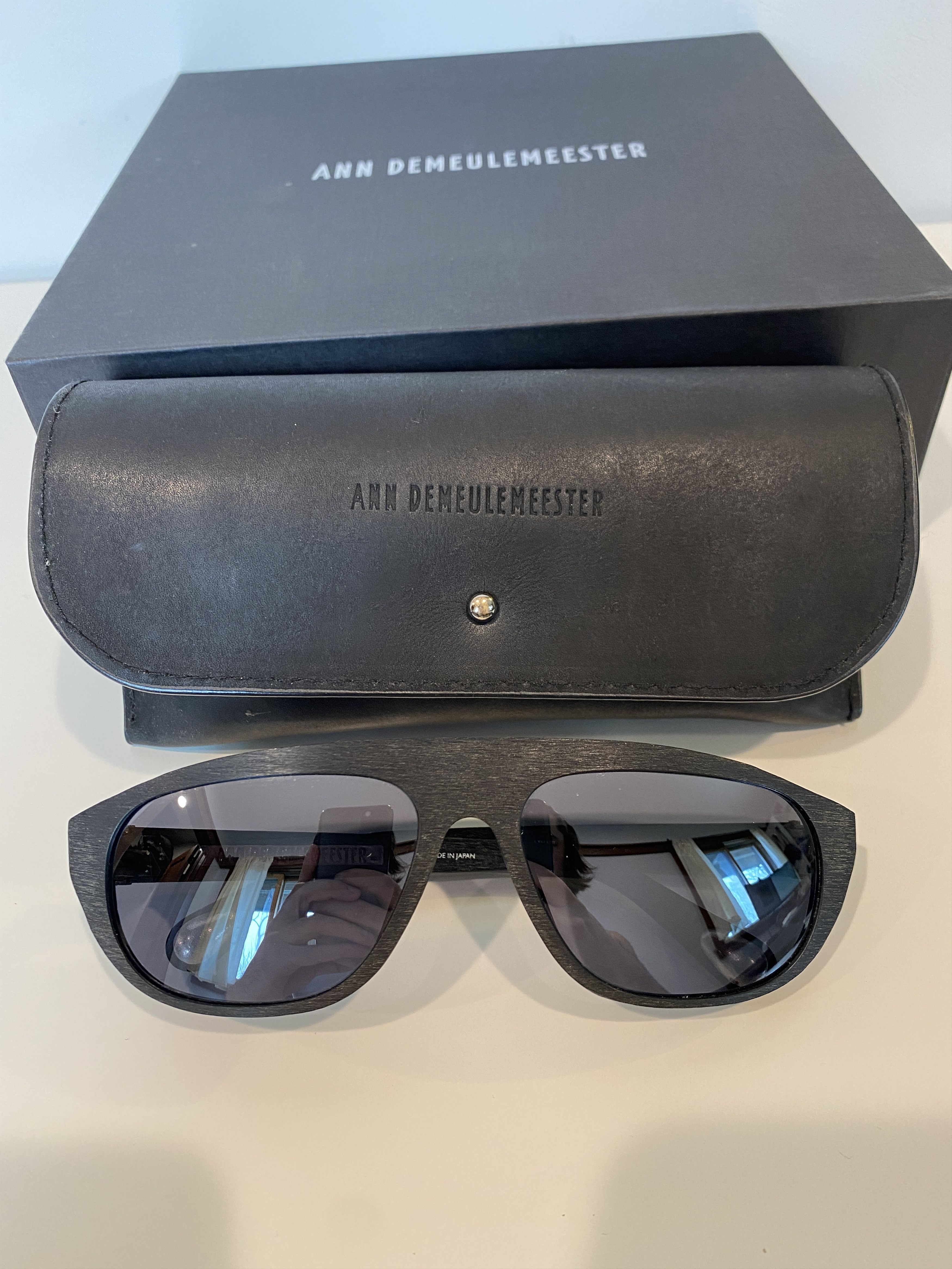 Ann Demeulemeester × Linda Farrow Curved Top Mirrored Sunglasses