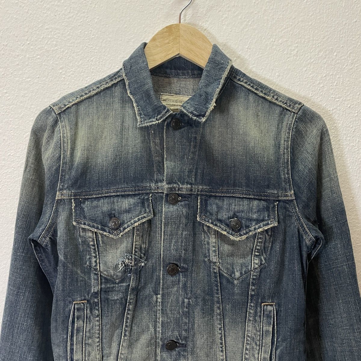 Ralph Lauren Vintage Ralph Lauren Distressed Denim Jacket Size US XS / EU 42 / 0 - 4 Thumbnail