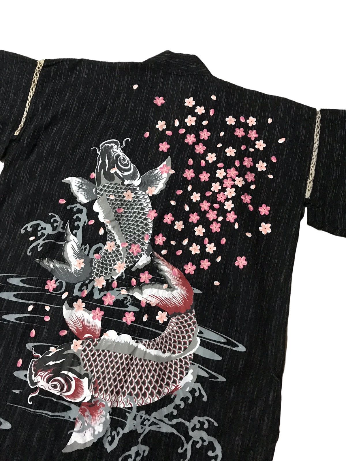 Vintage Japanese Traditional Sakura Koi Kimono