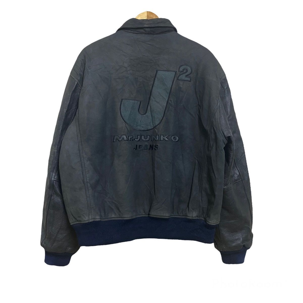 Japanese Brand Vintage Mr.Junko Leather Jacket Patina Size US L / EU 52-54 / 3 - 1 Thumbnail