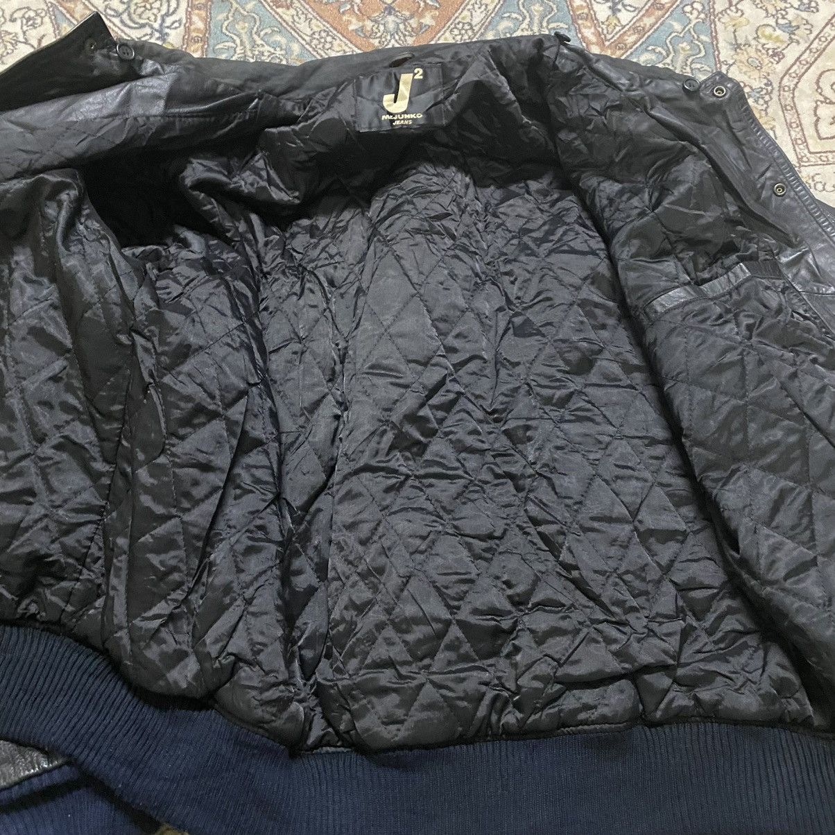 Japanese Brand Vintage Mr.Junko Leather Jacket Patina Size US L / EU 52-54 / 3 - 13 Thumbnail