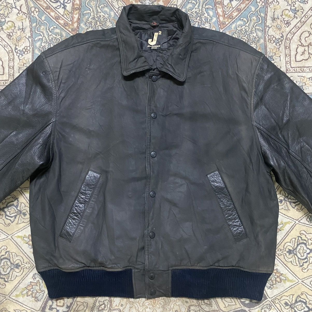 Japanese Brand Vintage Mr.Junko Leather Jacket Patina Size US L / EU 52-54 / 3 - 5 Thumbnail