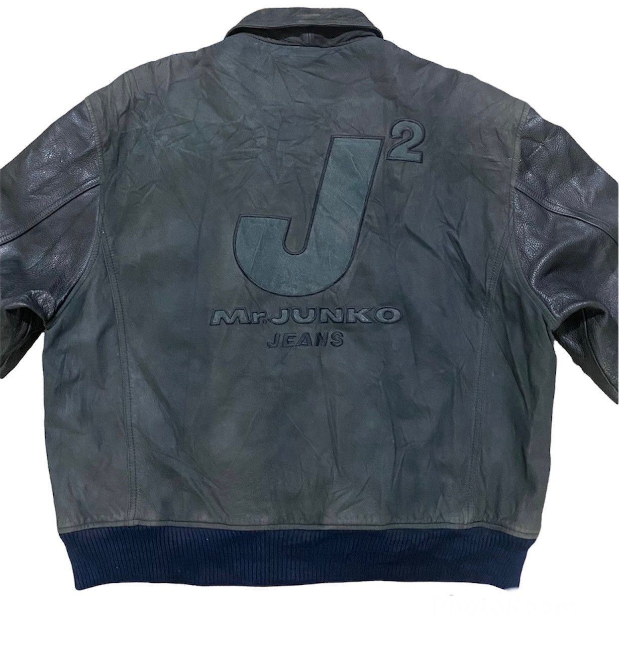 Japanese Brand Vintage Mr.Junko Leather Jacket Patina Size US L / EU 52-54 / 3 - 2 Thumbnail