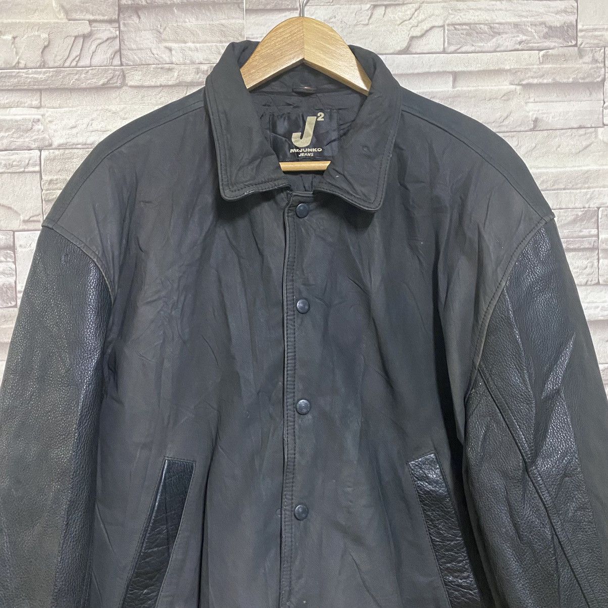 Japanese Brand Vintage Mr.Junko Leather Jacket Patina Size US L / EU 52-54 / 3 - 4 Thumbnail