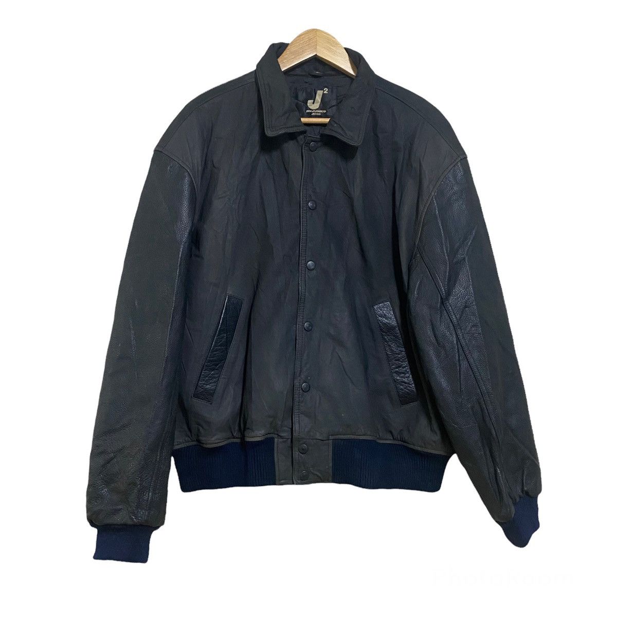 Japanese Brand Vintage Mr.Junko Leather Jacket Patina Size US L / EU 52-54 / 3 - 3 Thumbnail