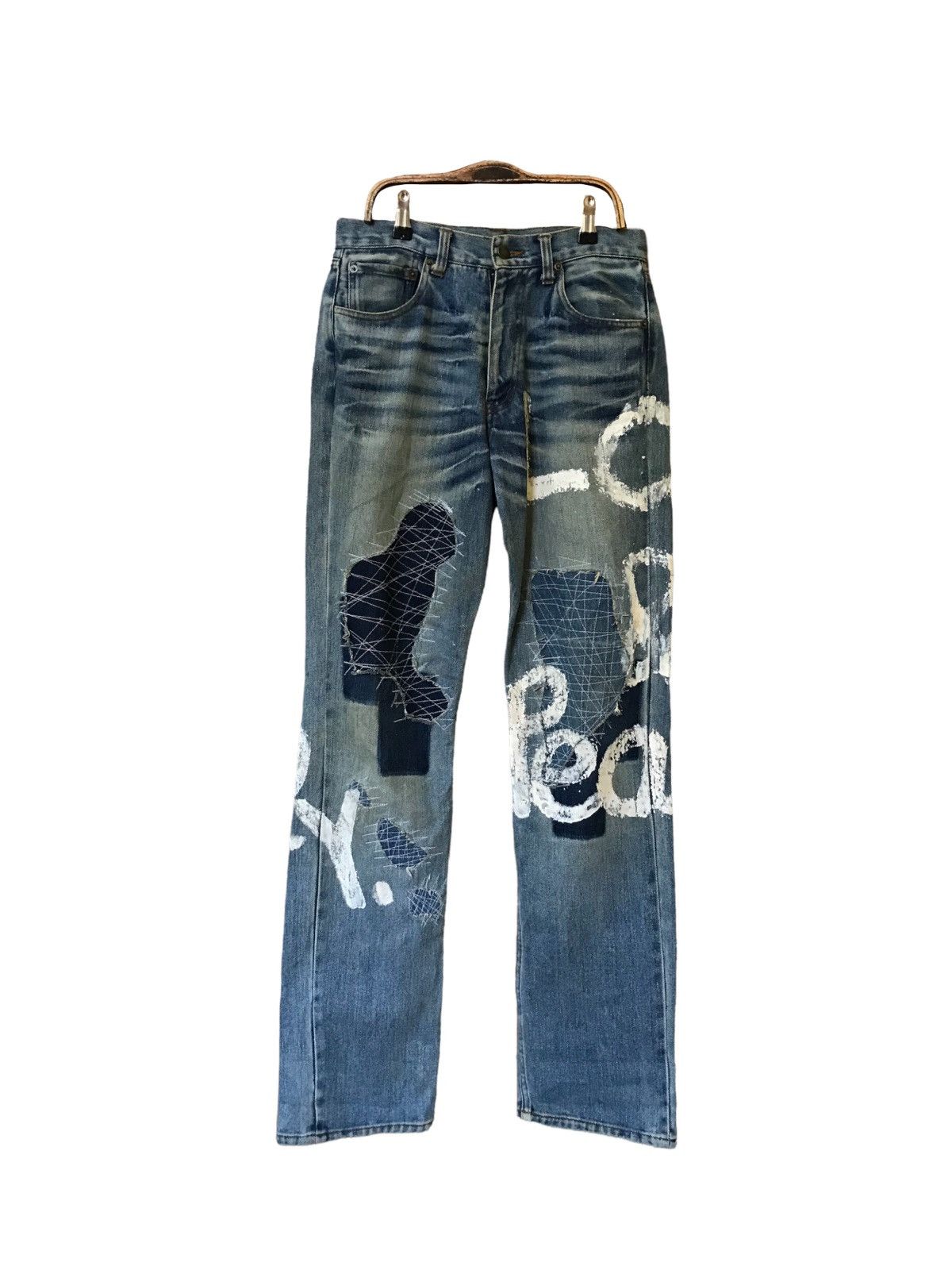 If Six Was Nine Japanese Brand Patchwork Inspired by Kapital Jeans Size US 30 / EU 46 - 1 Thumbnail