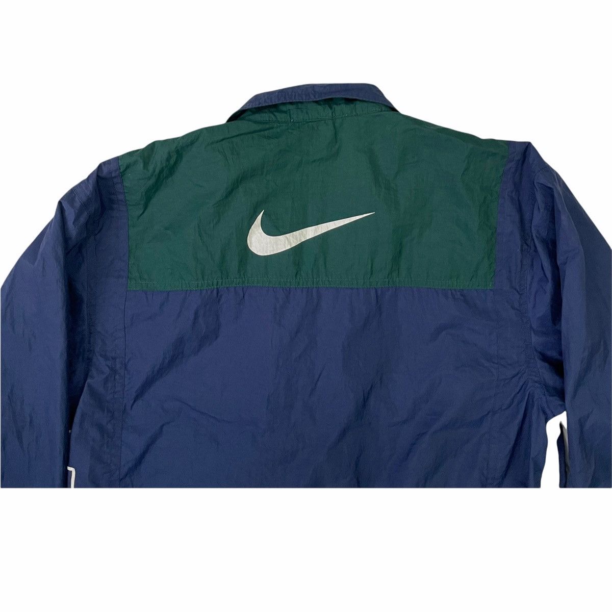 Nike × Vintage 💥90s Nike Swoosh Windbreaker Fullzip Nice Design Size US S / EU 44-46 / 1 - 5 Thumbnail