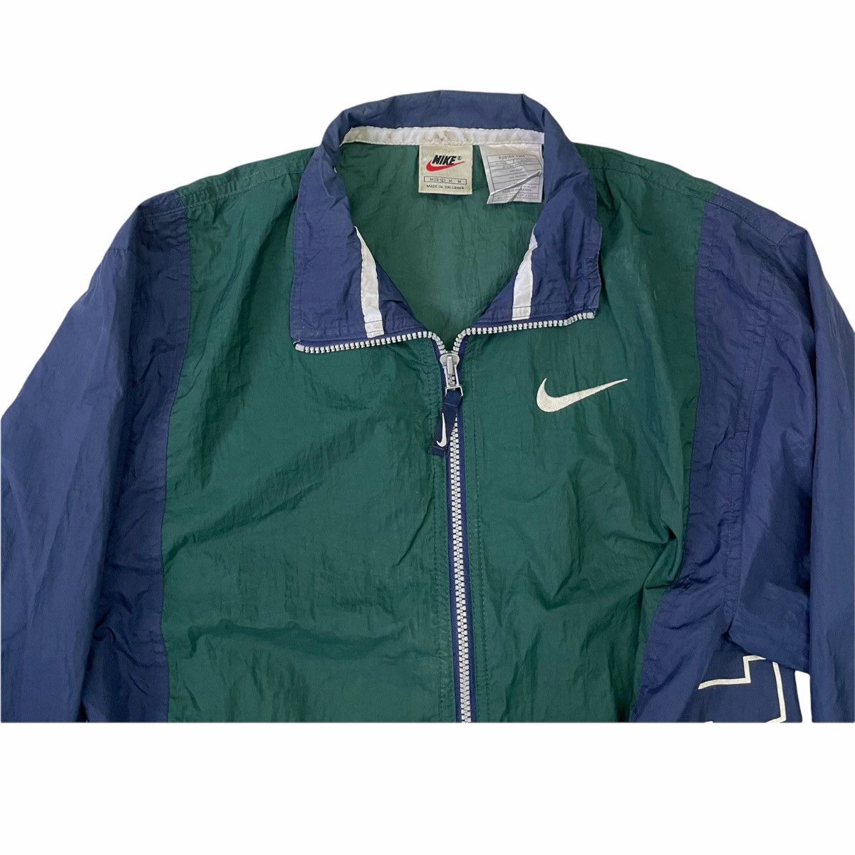 Nike × Vintage 💥90s Nike Swoosh Windbreaker Fullzip Nice Design Size US S / EU 44-46 / 1 - 3 Thumbnail