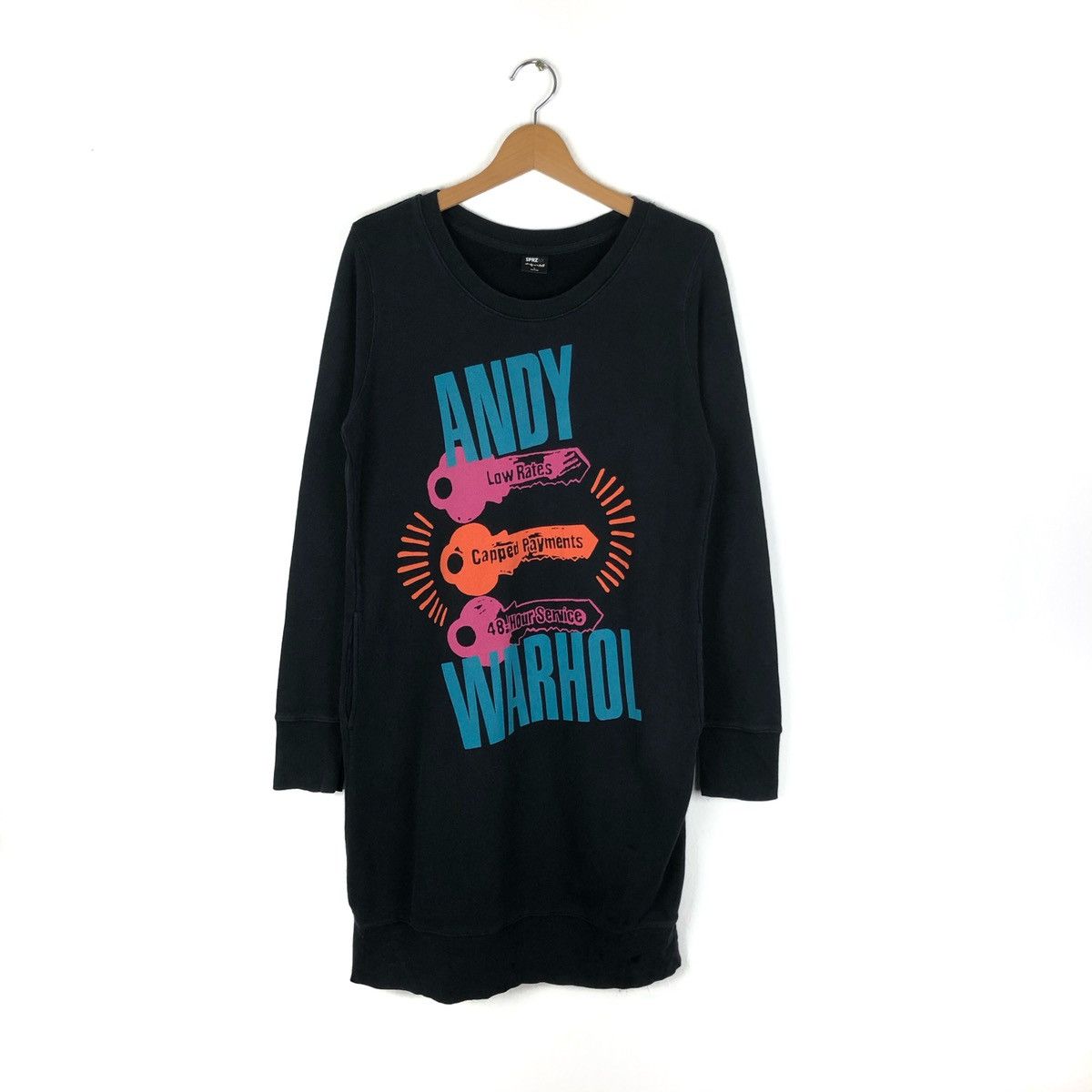 Andy Warhol × Designer × Uniqlo RARE! Andy Warhol X Uniqlo SPRZ NY Big Logo Sweatshirt Dress Size L / US 10 / IT 46 - 1 Thumbnail