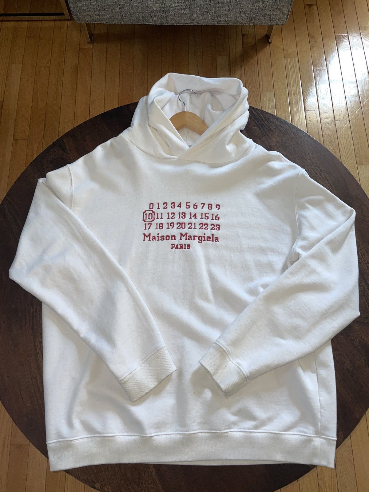 Maison margiela best sale hoodie white