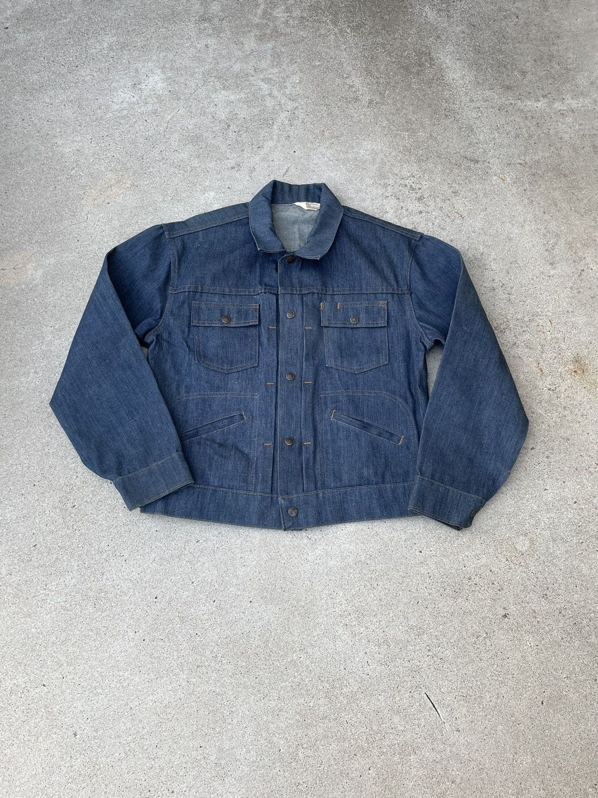 70s JCPenney Indigo Wash Super Denim Dark Wash Jean Jacket M
