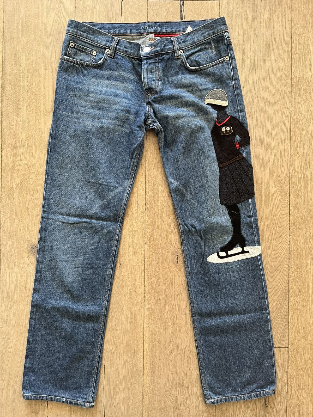 Prada Prada Ice Skating Girl Denim Size US 34 / EU 50 - 1 Thumbnail