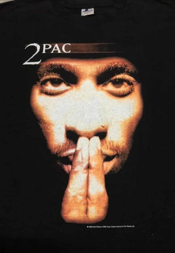 Vintage Vintage Rare Tupac Shakur 2pac T-shirt Size US L / EU 52-54 / 3 - 3 Thumbnail