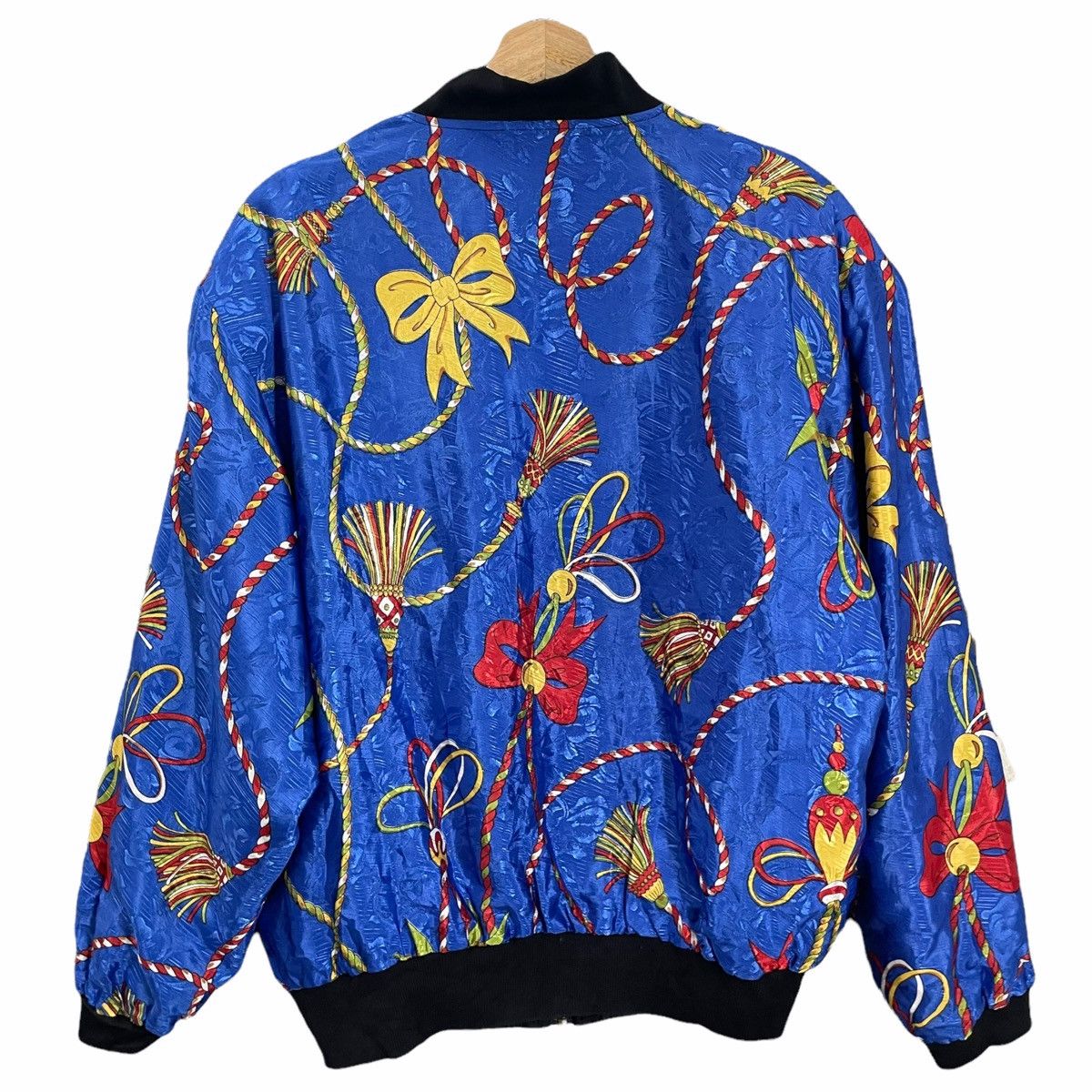 Vintage 💥80s ST STEFANO ITALY SILK JACKET NICE DESIGN Size US L / EU 52-54 / 3 - 6 Thumbnail