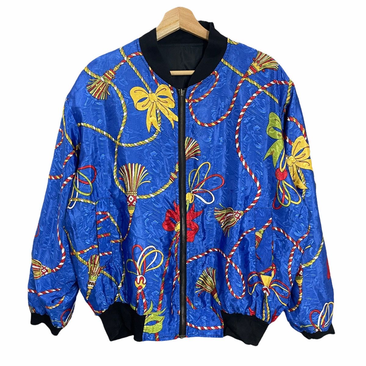Vintage 💥80s ST STEFANO ITALY SILK JACKET NICE DESIGN Size US L / EU 52-54 / 3 - 1 Thumbnail