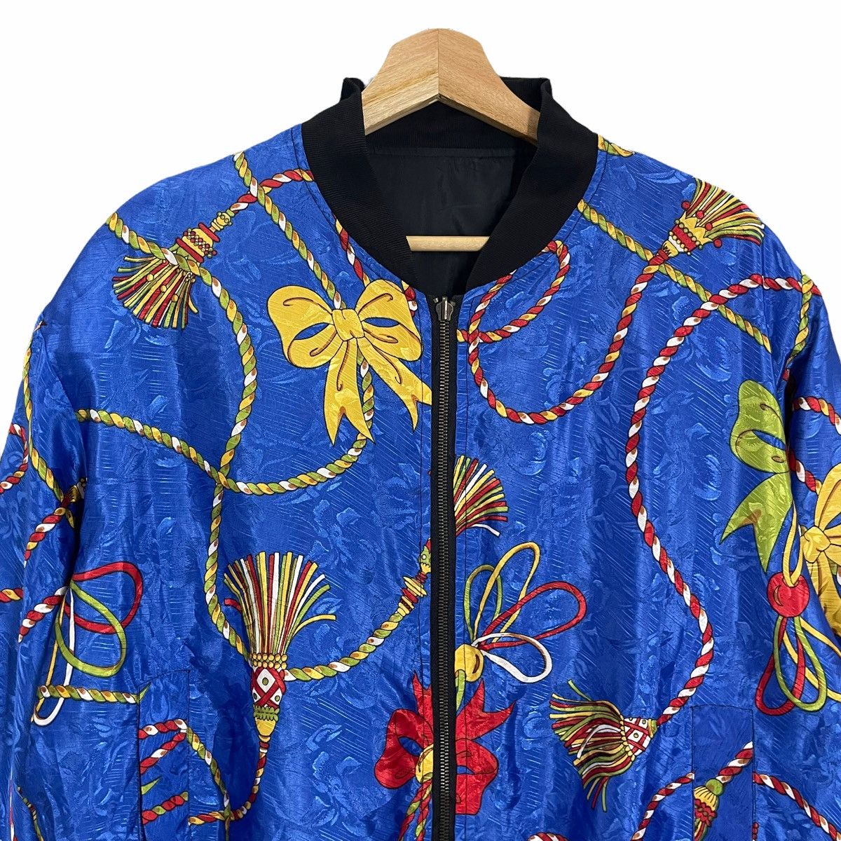 Vintage 💥80s ST STEFANO ITALY SILK JACKET NICE DESIGN Size US L / EU 52-54 / 3 - 4 Thumbnail