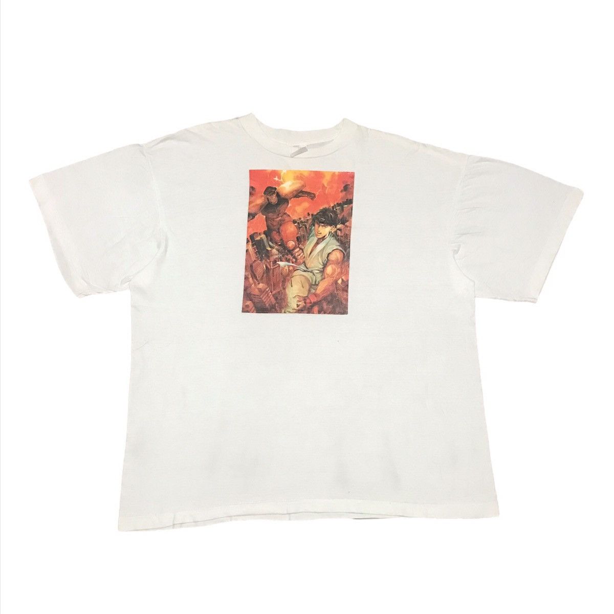 Anime 🔥vtg 90s S/Fighter M.Bison vs Ryu iron on by short hills Size US XL / EU 56 / 4 - 1 Thumbnail