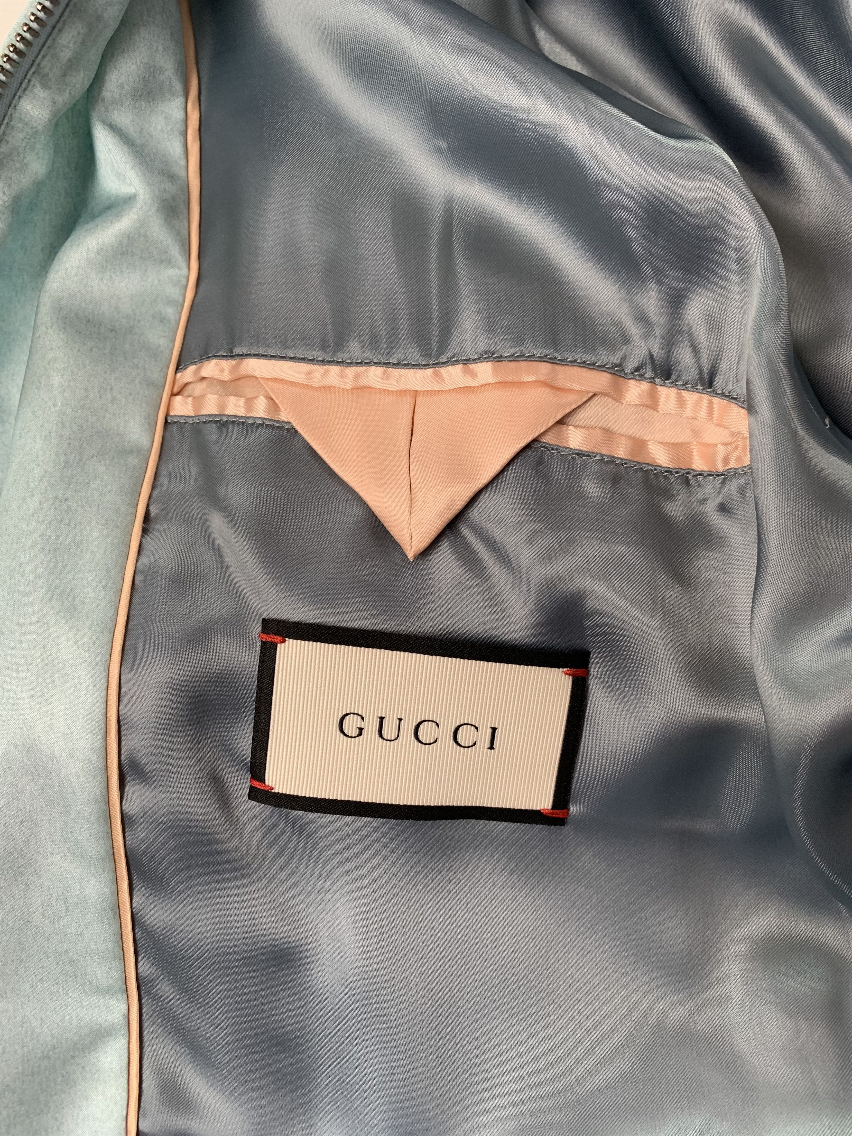 Gucci Gucci Silk Bomber Jacket With Floral Printed Designs Size US M / EU 48-50 / 2 - 6 Thumbnail