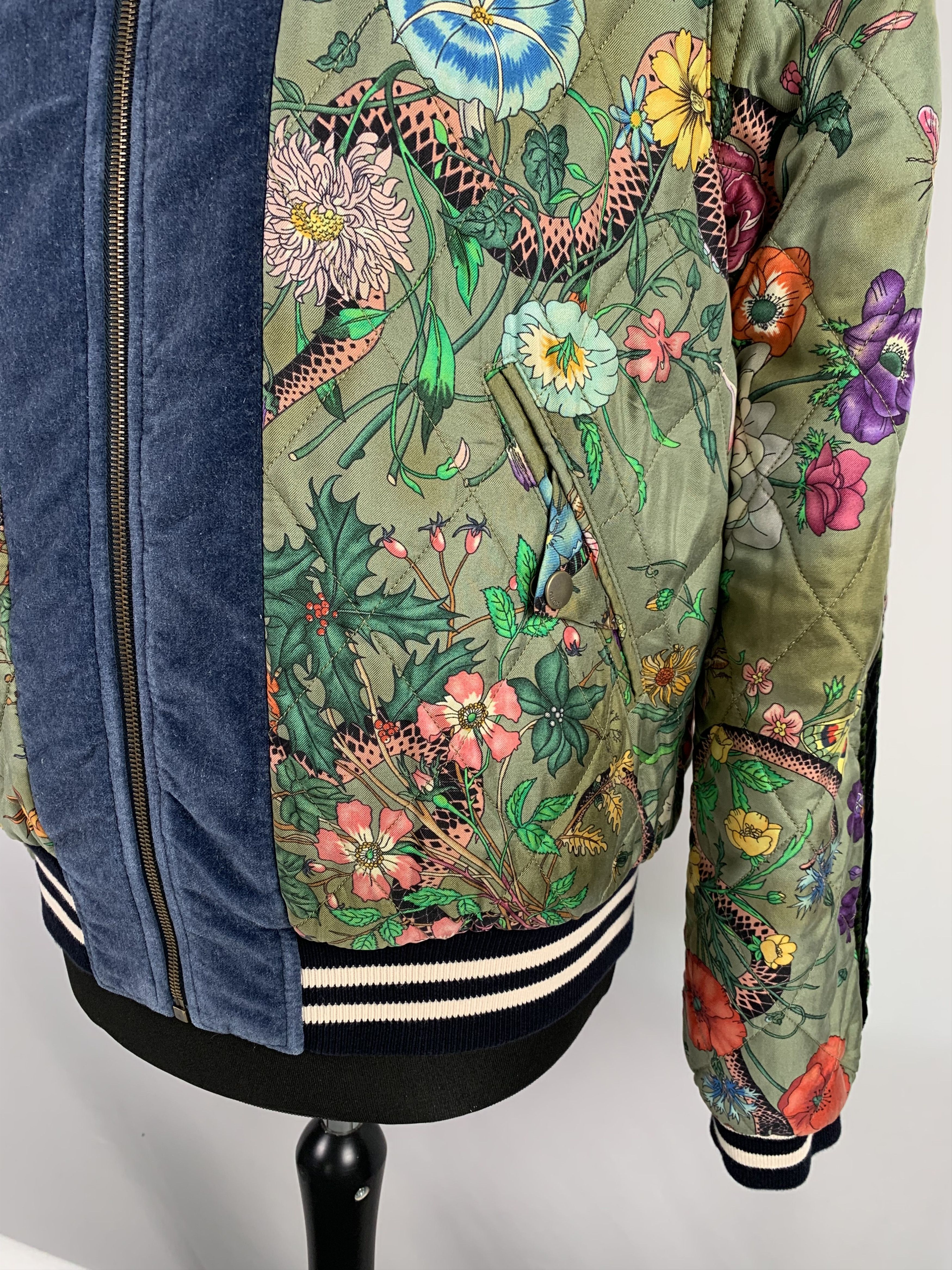 Gucci Gucci Bomber Jacket With Floral Garden Designs Size US L / EU 52-54 / 3 - 2 Thumbnail