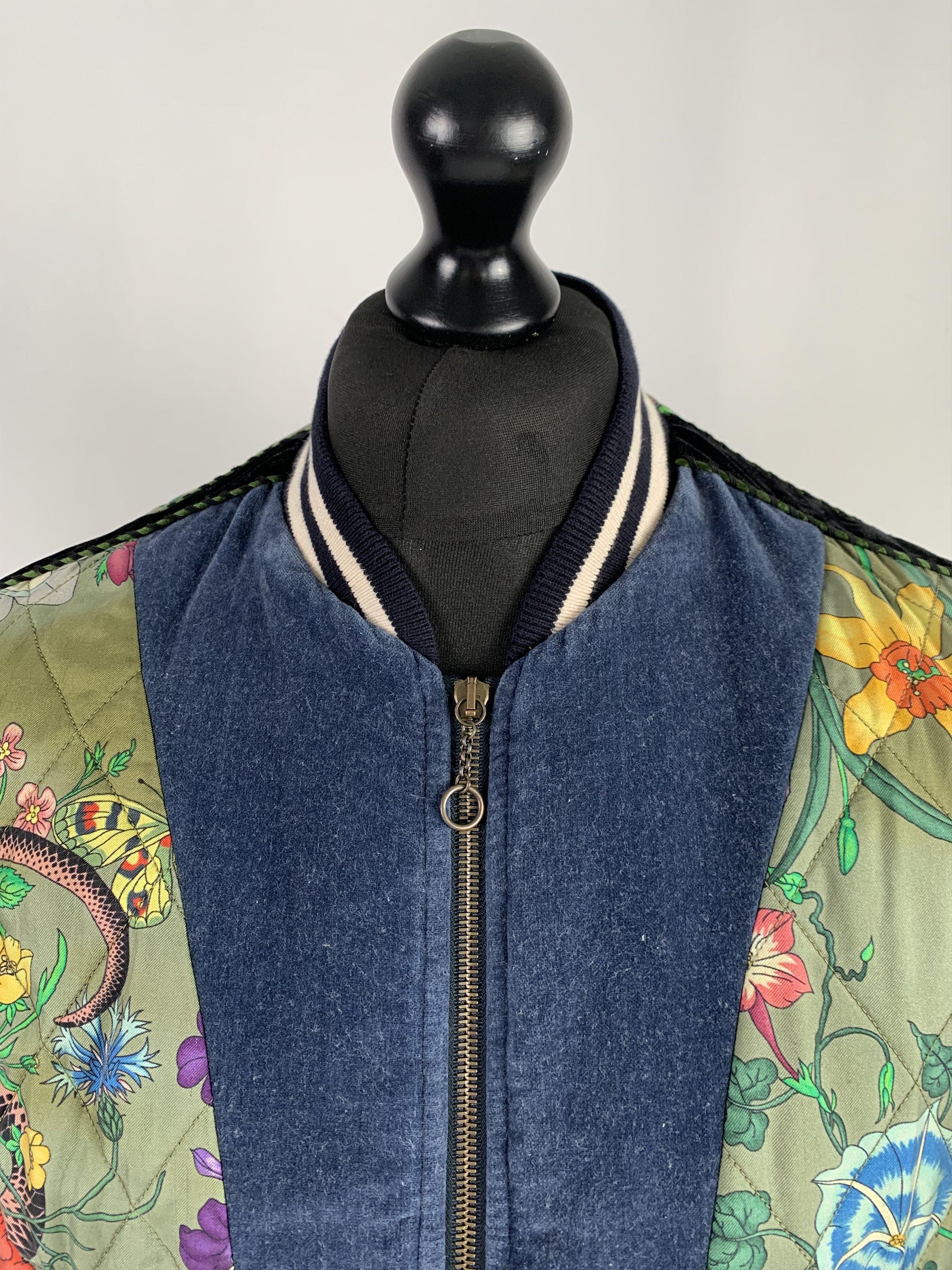 Gucci Gucci Bomber Jacket With Floral Garden Designs Size US L / EU 52-54 / 3 - 3 Thumbnail
