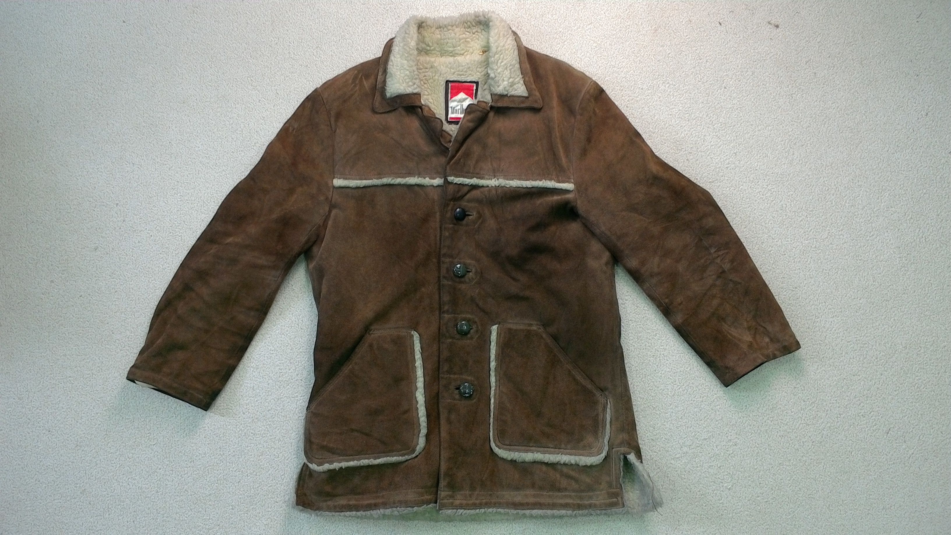 Other Marlboro Sherpa leather jacket Size US L / EU 52-54 / 3 - 3 Thumbnail