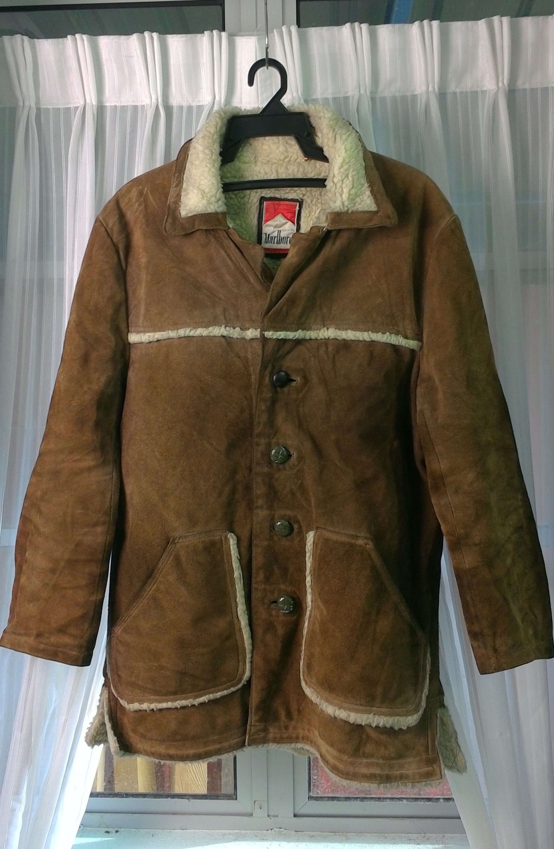 Other Marlboro Sherpa leather jacket Size US L / EU 52-54 / 3 - 1 Thumbnail