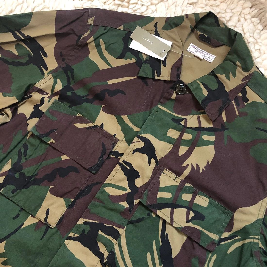 J.Crew RARE W+B Collab JUNGLE Camo Zip Shirt Jacket Coat Size US S / EU 44-46 / 1 - 2 Thumbnail