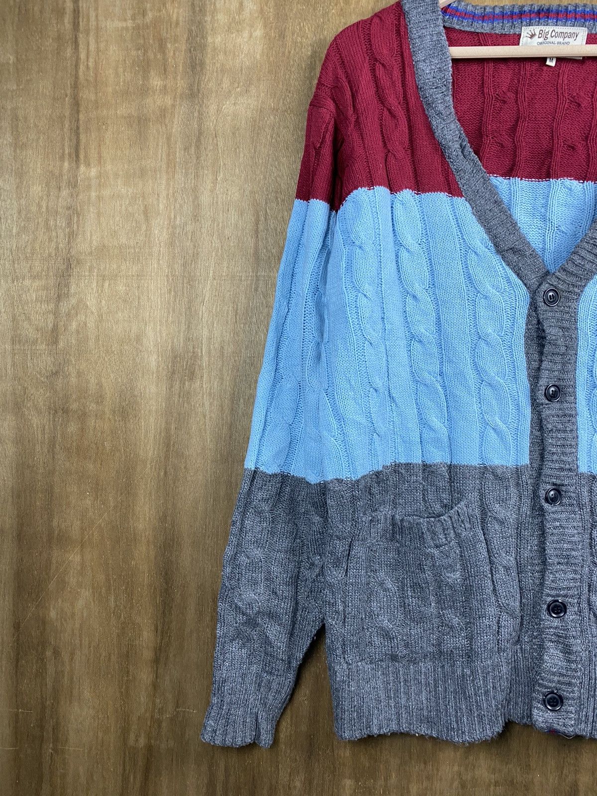 Homespun Knitwear Big Company stripe cardigan japan Knitwear #Z001 Size US M / EU 48-50 / 2 - 7 Thumbnail