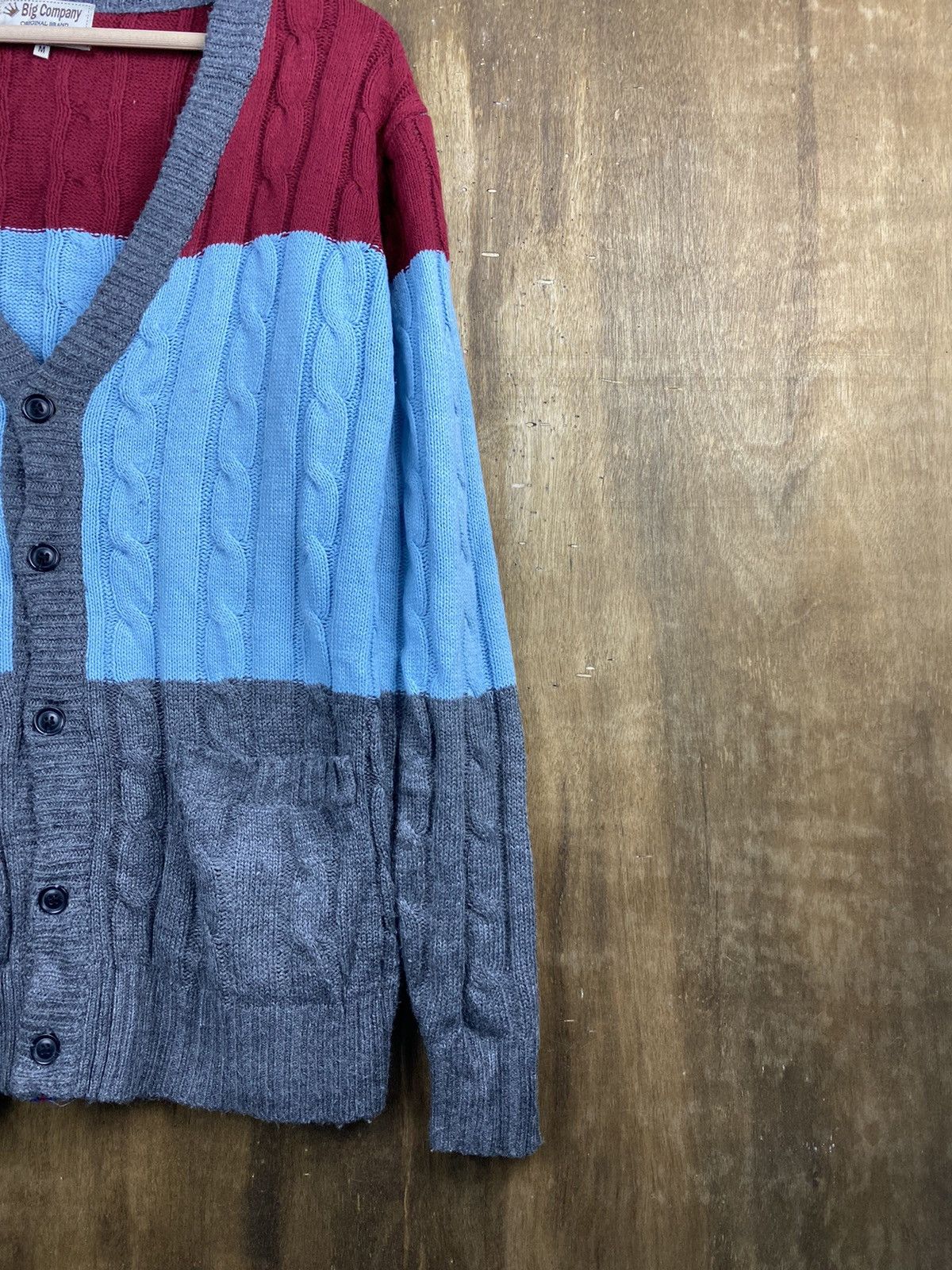 Homespun Knitwear Big Company stripe cardigan japan Knitwear #Z001 Size US M / EU 48-50 / 2 - 5 Thumbnail