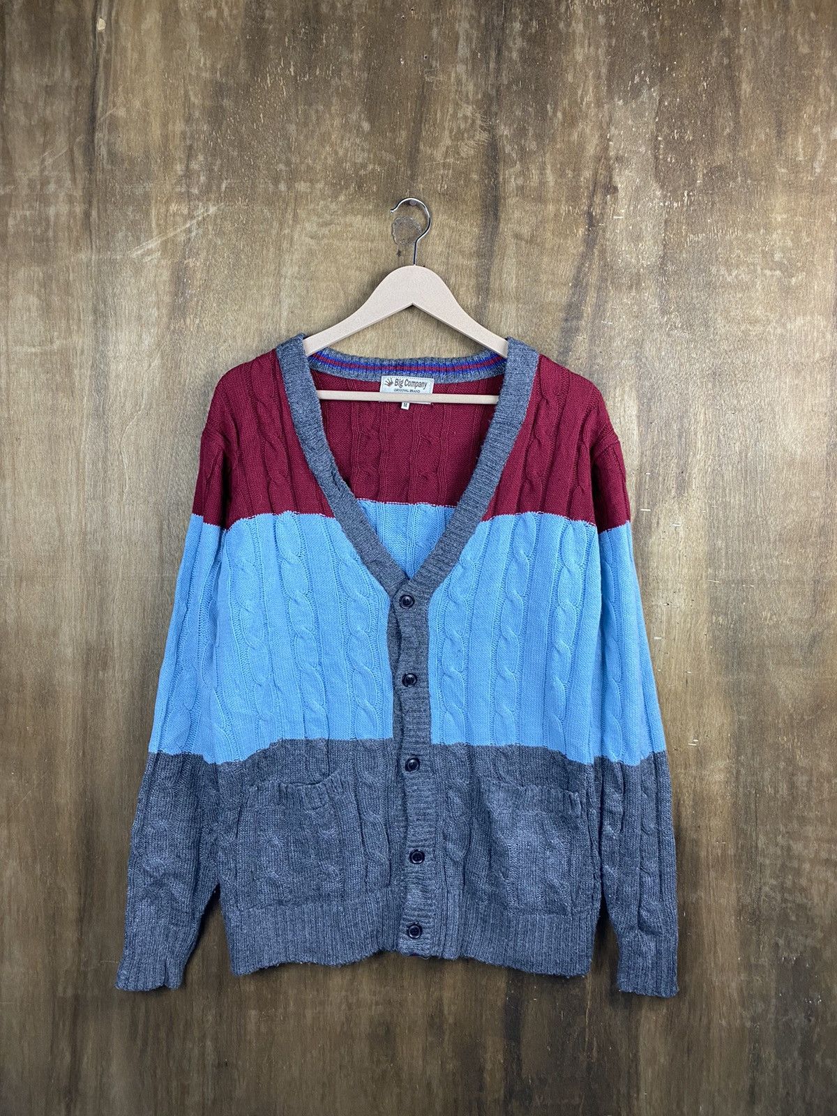Big Company stripe cardigan japan Knitwear #Z001