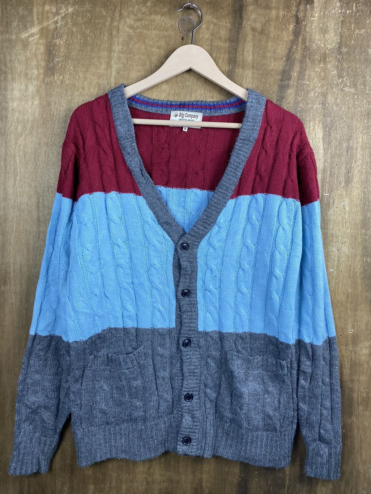 Homespun Knitwear Big Company stripe cardigan japan Knitwear #Z001 Size US M / EU 48-50 / 2 - 2 Thumbnail