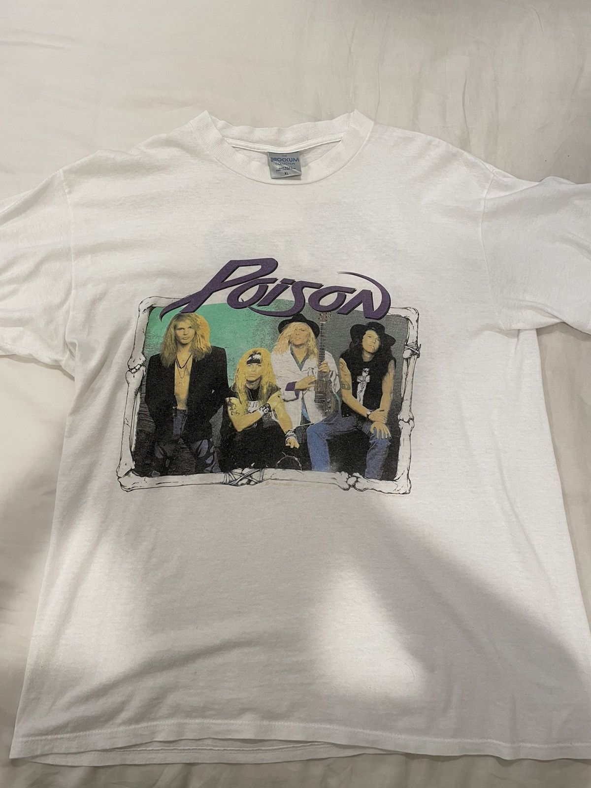 Band Tees × Brockum × Vintage Band Tees x Vintage Poison White Vintage Tee Brockum XL Size US XL / EU 56 / 4 - 1 Thumbnail
