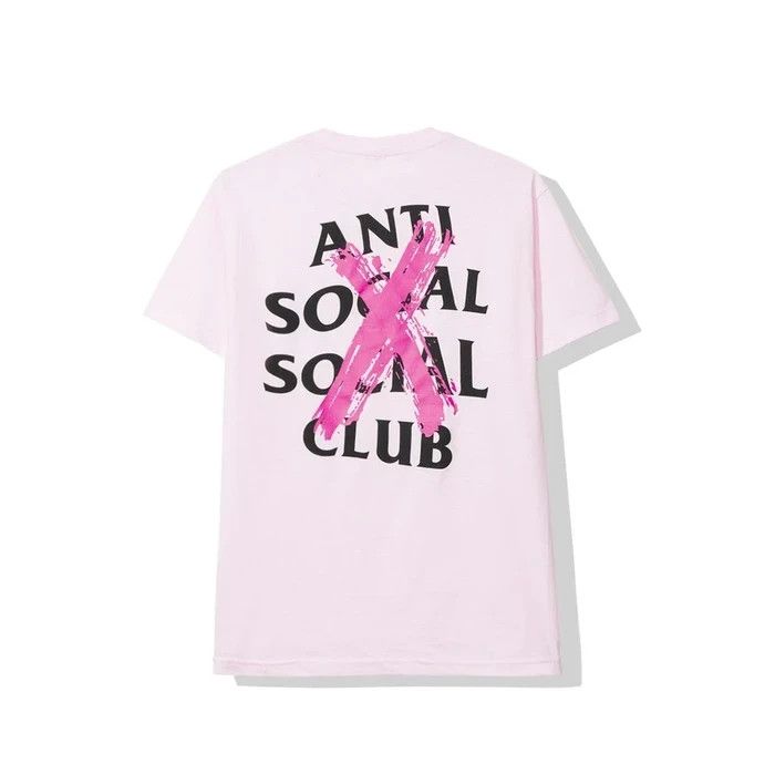 Anti social social club Cancelled pink tee